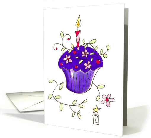 Birthday - Cupcake card (195431)
