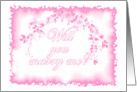 Will You Marry Me? pink card