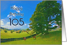 105th Birthday, Landscape Painting card
