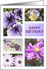 Lavender hues floral birthday card
