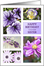 Sister,Birthday with Lavender Flowers card