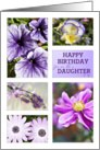 Like a daughter to me, a Lavender hues floral birthday card