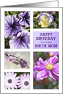 Birth Mom,Birthday with Lavender Flowers card