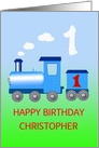 1st Birthday Add a Name, with Train card