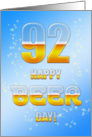 Beer drinking 92nd Birthday card