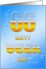 Beer drinking 66th Birthday card