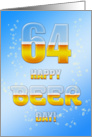 Beer drinking 64th Birthday card