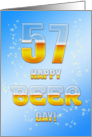 Beer drinking 57th Birthday card