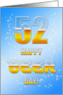 Beer drinking 52nd Birthday card