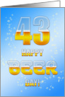 Beer drinking 43rd Birthday card