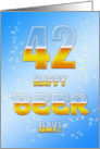 Beer drinking 42nd Birthday card