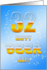Beer drinking 32nd Birthday card