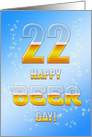 22nd Birthday Beer Drinking card