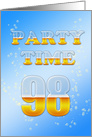 98th Birthday Party Invitation Beer Drinking card