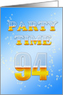 94th Birthday Party Invitation Beer Drinking card