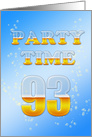 93rd Birthday Party Invitation Beer Drinking card