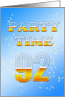 92nd Birthday Party Invitation Beer Drinking card
