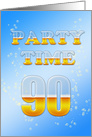 90th Birthday Party Invitation Beer Drinking card