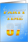 87th Birthday Party Invitation Beer Drinking card