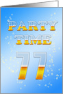 77th Birthday Party Invitation Beer Drinking card