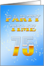 75th Birthday Party Invitation Beer Drinking card