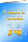 74th Birthday Party Invitation Beer Drinking card