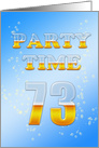 73rd Birthday Party Invitation Beer Drinking card