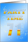 71st Birthday Party Invitation Beer Drinking card