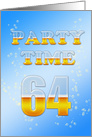 64th Birthday Party Invitation Beer Drinking card