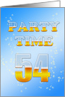 54th Birthday Party Invitation Beer Drinking card