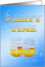 53rd Birthday Party Invitation Beer Drinking card