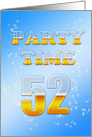 52nd Birthday Party Invitation Beer Drinking card