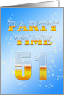 51st Birthday Party Invitation Beer Drinking card