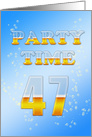 47th Birthday Party Invitation Beer Drinking card
