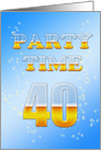 40th Birthday Party Invitation Beer Drinking card