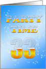 33rd Birthday Party Invitation Beer Drinking card