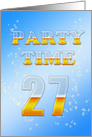 27th Birthday Party Invitation Beer Drinking card