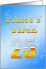 25th Birthday Party Invitation Beer Drinking card