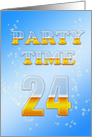 24th Birthday Party Invitation Beer Drinking card