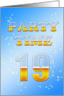 19th Birthday Party Invitation Beer Drinking card