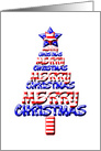Patriotic Christmas Tree card