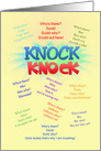 Knock Knock Jokes Birthday card