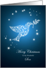 For son,Dove of peace Christmas card