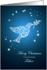 For father,Dove of peace Christmas card