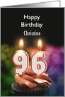 96th Birthday Candles Add a Name card