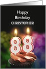 88th Birthday Candles Add a Name card