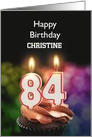 84th Birthday Candles Add a Name card