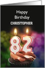 82nd Birthday Candles Add a Name card