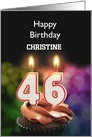 46th Birthday Candles Add a Name card