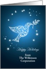 Add a Company name, Dove of Peace Holiday card